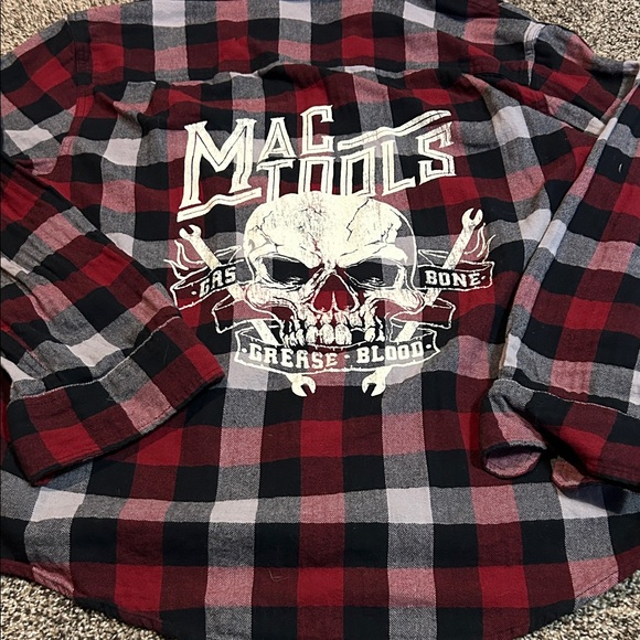 Mac Tools Other - Mac Tools Men's Red and Black Button Down Shirt